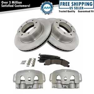 Front Brake Calipers Ceramic Pads Rotors Fits 12-19 Nissan NV1500 NV2500 NV3500 - Picture 1 of 8