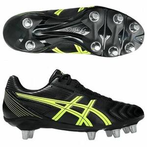 ASICS LETHAL TACKLE 1111A263 001 Black Safety Yellow Rugby Cleats US 8 - 11.5 - Picture 1 of 7