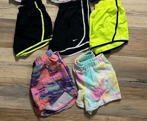 Set of 5- Girls Sz 14/16- Athletic Shorts 1-Nike 2-Hind 1-SO & 1-All-in-Motion - Picture 1 of 12
