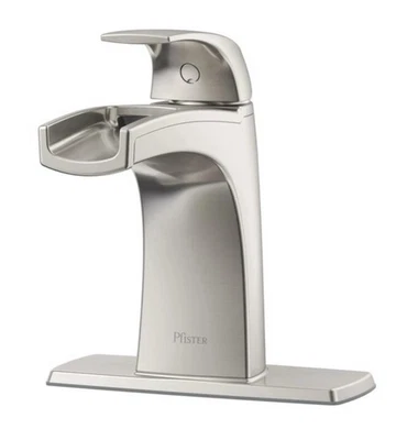 全新! PfISTER Karci Bath Collect Spot Defense拉丝镍浴室水槽龙头 — 第 1/4 张图片