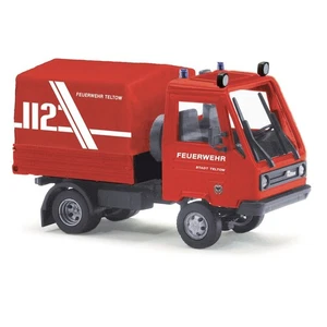 Busch 1:87 H0 42251 Multicar M26 mit Plane, Feuerwehr Teltow rot NEU OVP - Bild 1 von 2