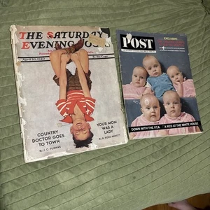 Vintage Saturday Evening Post April 20, 1940  Douglas Crockwell cover art Plus + - Picture 1 of 1