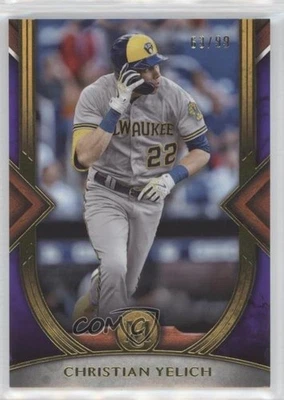 2022 Topps Museum Collection Amethyst /99 Christian Yelich #75 - Image 1 of 2