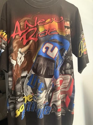 Rusty Wallace Bull AOP “A New Ride, Charging to the Finish” Size Medium - Image 1 of 2