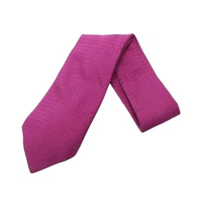 Corbata HERMES Rosa Púrpura Seda Logo vendedor de Japón N0130 44 Hecha en Francia - Imagen 1 de 7