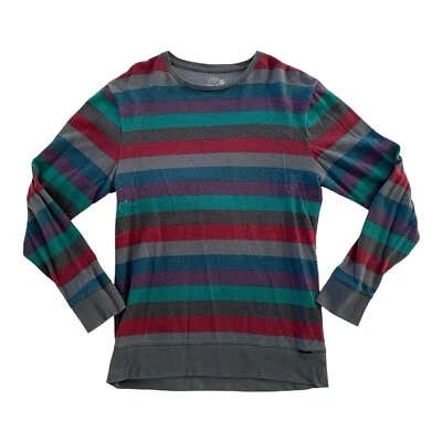 Sudadera On The Byas Para Hombres LS Roja Gris Azul Púrpura Rayas Brezo Clara Talla M Foto 1 de 4