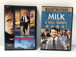 The Interpreter & Milk Sean Penn DVD Lot Fast Free Shipping - Picture 1 of 2