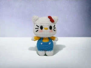 Amigurumi Handmade Cat Kitty Crochet Doll Baby Crochet Stuffed Soft Toy Doll - Picture 1 of 3