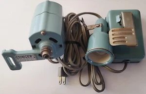 🧵Singer Motor Light & Foot Controller Pedal Green RFJ12-8 Working VIDEO - Picture 1 of 13