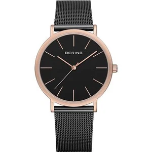 Bering Unisex Classic 36mm Black Steel Bracelet & Case Quartz Watch 13436-166 - Picture 1 of 2