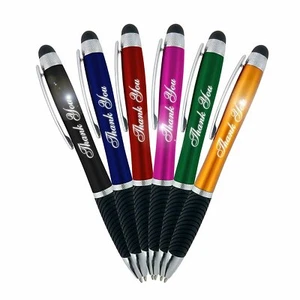 Gift Pens with "Thank You", 3 in 1 Ballpoint Pens + Stylus +Thank you Lights Up - Picture 1 of 3