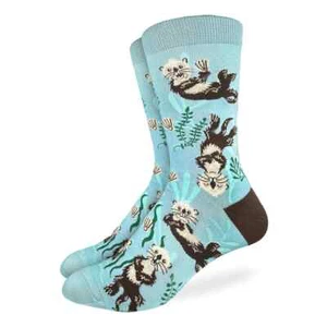 Calcetines Sea Otters Hombres Crew Grandes y Altos 13-17 Buena Suerte Moda Mamíferos Marinos Nuevos - Imagen 1 de 1