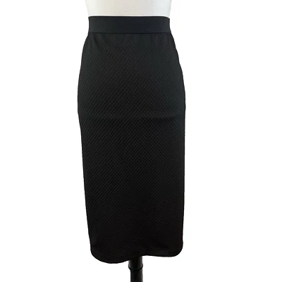 Юбка Alfani Plus размер 3X черная текстурированная вязаная прямой карандаш колено эластичная карьера - Изображение 1 из 4