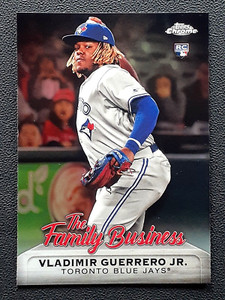 VLADIMIR GUERRERO JR. 2019 TOPPS CHROME UPDATE THE FAMILY BUSINESS #FBC-19 29529