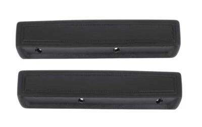 FITS 1966-70 MOPAR DODGE CHRYSLER PLYMOUTH BLACK FRONT ARM REST PAD 13" PAIR - Image 1 of 3
