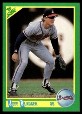 1990 Score #178 Jeff Blauser Atlanta Braves - Image 1 of 2