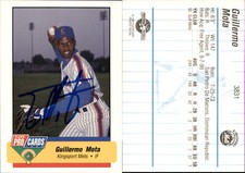 Guillermo Mota Signed 1994 Fleer ProCards #3831b Card Kingsport Mets Auto AU