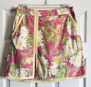 Lilly Pulitzer Women’s Pink Daisy Skort Side Zip Stretch Size 2 - Picture 1 of 11