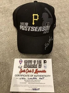 Pittsburgh Pirates Neil Walker Autographed 2013 MLB Postseason Cap COA - Picture 1 of 3