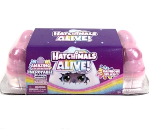 Hatchimals Alive! Carton Rainbow Splash w/ 5 Eggs 10 Accessories - Color Hatch - Picture 1 of 3