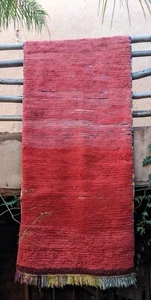 Vintage moroccan boucherouite rag rug 265 x 104 cm - Picture 1 of 12