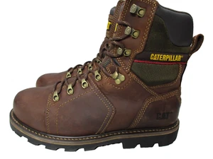 Caterpillar Alaska 2.0 Brown 8" CAT Waterproof Steel Toe Boots Mens Sz 11 Wide - Picture 1 of 8
