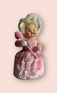 VINTAGE RARE RUBBER FACE 15" PLUSH DOLL PINK PAJAMA BAG COSMETIC PJ GUND RUSHTON - Picture 1 of 12