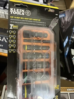 Klein Tools 65618 KNECT Flip-10 Heavy Duty Flip Impact Socket Set, SAE, 8-Piece - Image 1 of 4