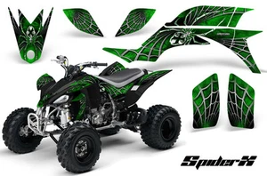 YAMAHA YFZ 450 03-13 ATV GRAPHICS KIT DECALS STICKERS CREATORX SPIDERX GREEN B - Picture 1 of 1