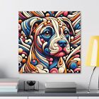 Pitbull Puppy Abstract Canvas Gallery Wraps