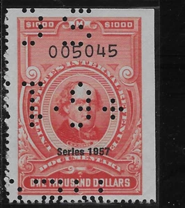 US Scott R711, Revenue Documentary $1000.00, Used, NG, F/VF Series 1957 - Picture 1 of 1