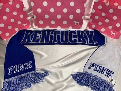 Victorias Secret Scarf Pink Kentucky Wildcats￼ Reversible Scarf ADORABLE ￼ - Image 1 of 2