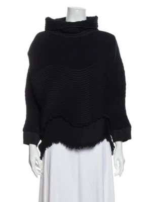 Auténtico Suéter Issey Miyake Cuello Alto, Acentos Plisados, Manga Larga, Talla M. Foto 1 de 4