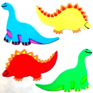 Kromekote DINOSAURS DINOSAUR Sandylion Stickers - 1 square    ~VINTAGE~ - Picture 1 of 1