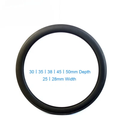 Llantas de fibra de carbono para bicicleta de carretera 700c 20 24 orificios cubierta sin cámara ruedas de bicicleta Foto 1 de 4