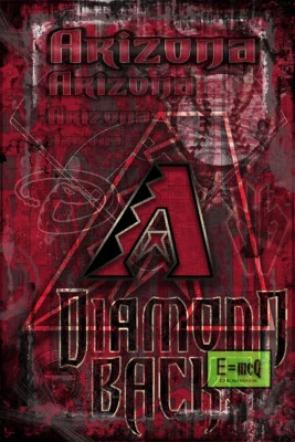 ARIZONA DIAMONDBACKS Poster, D-BACKS MLB Baseball Print Free Shipping Us - Image 1 of 4
