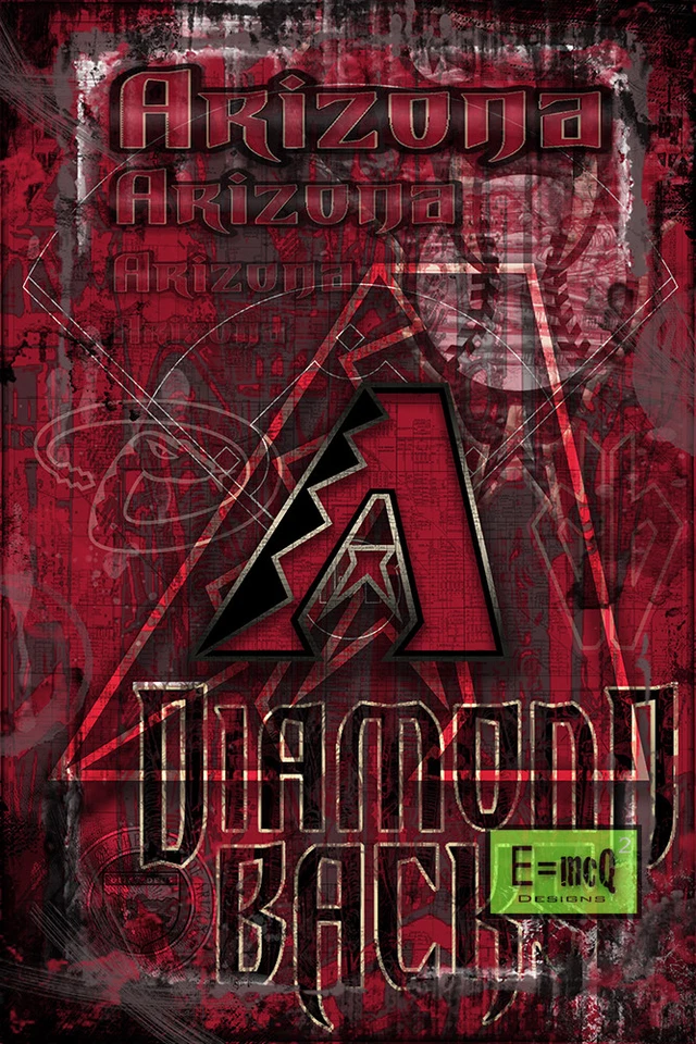 ARIZONA DIAMONDBACKS Poster, D-BACKS MLB Baseball Print Free Shipping Us - Image 1 of 4
