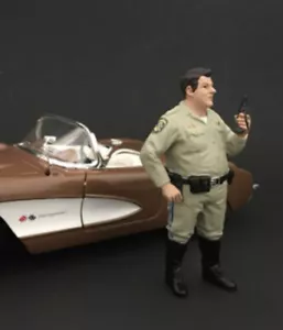 Figure Police Series USA Highway Patrol On Radio G LGB 1:24 Scale Diorama Model - Foto 1 di 3