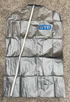 GTE Zippered Vinyl Clothing Garment Bag w/ Logo- New in bag- 40" long x 24" wide - Image 1 of 3