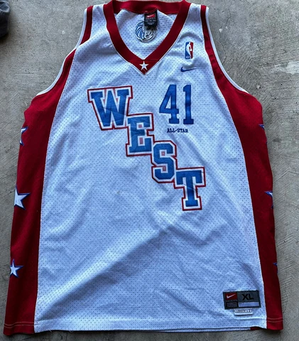 Vintage 2004 Nike Team Dirk Nowitzki Los Angeles All Star Game Jersey Size XL Cover