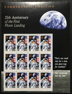 1994 Scott #2841 - 29¢ FIRST MOON LANDING - Full Sheet of 12 Stamps - Mint NH - Picture 1 of 1