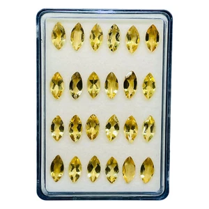 VVS 24 Pcs Natural Citrine 12x6mm Marquise Cut Loose Untreated Gemstones Lot - Picture 1 of 9