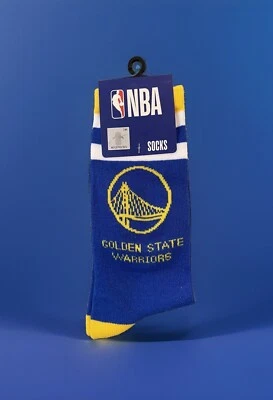 NEW Golden State Warriors Socks NBA Basketball Sports Unisex Gift Blue Yellow - Image 1 of 4