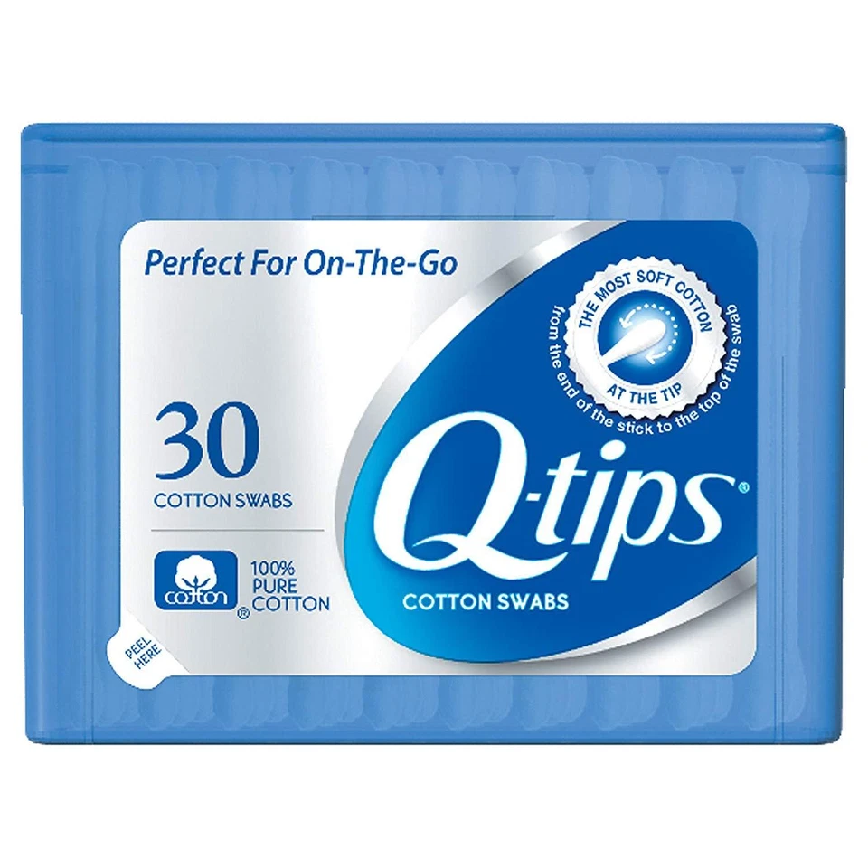 Q-tips Swabs Purse Pack 30 Each Pack of 12