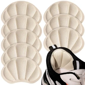 8 Pcs Self-Adhesive Shoe Heel Inserts Cushion Pads for Back of Heel Loose Shoes - Picture 1 of 7