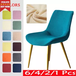 Cubierta de silla impermeable cubierta de asiento de comedor curvada funda antideslizante taburete de bar cala о - Imagen 1 de 28