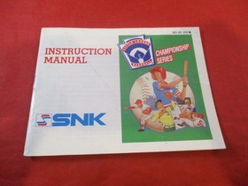 Little League Baseball Championship Series Nintendo NES Instruction Manual