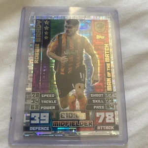 Match Attax 14/15 Man Of The Match Robbie Brady hull city shiny foil card - Picture 1 of 3