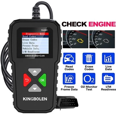 Car Diagnostic Tool EOBD OBD2 Scanner Read Clear Fault Code Reader Check Engine - Image 1 of 4