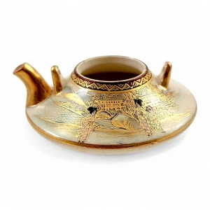 Antique Kyoto Satsuma koro incense burner, bijin ladies, Meiji Japan c. 1890 - Picture 1 of 10